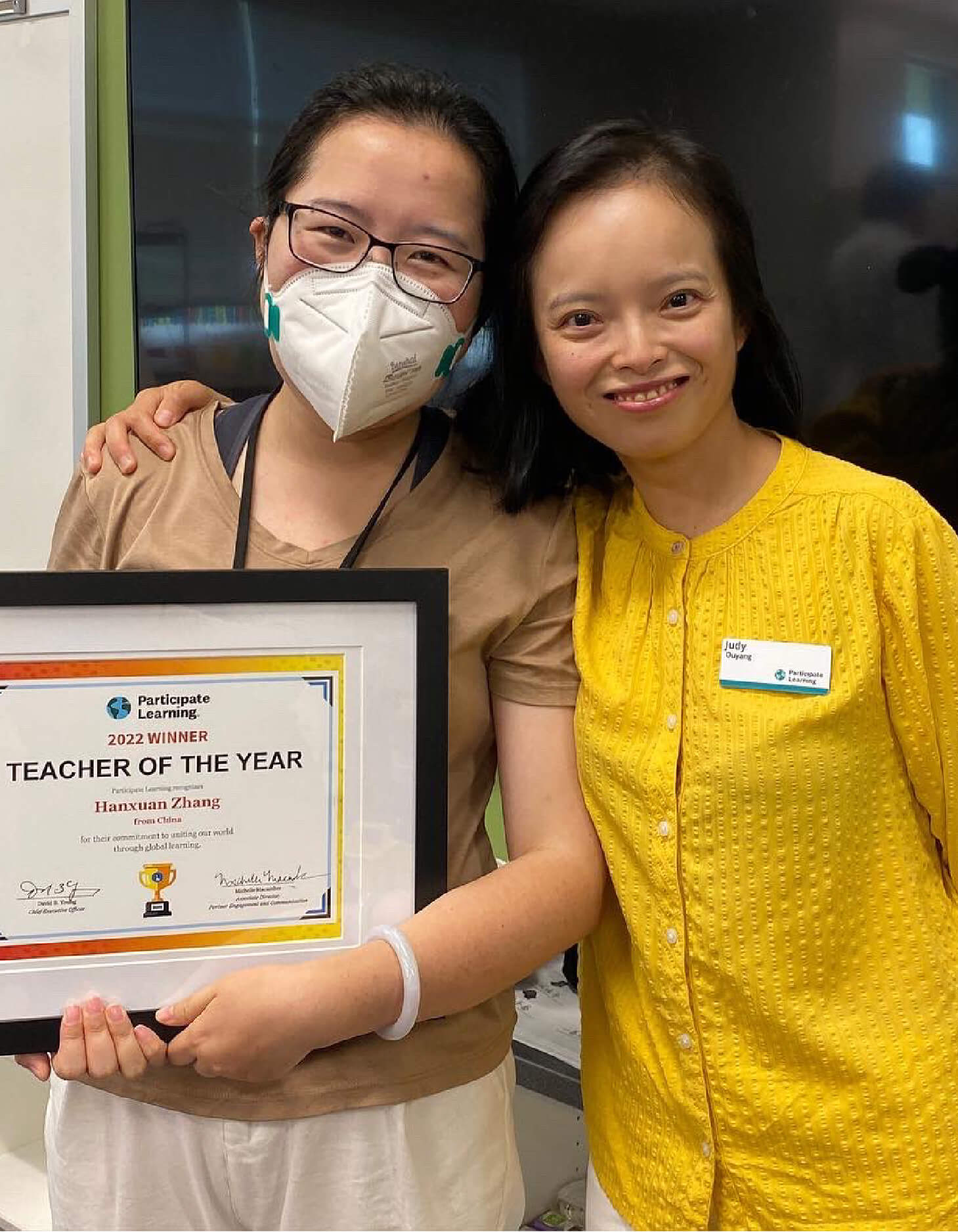 Participate Learning Teacher of the Year: Hanxuan Zhang