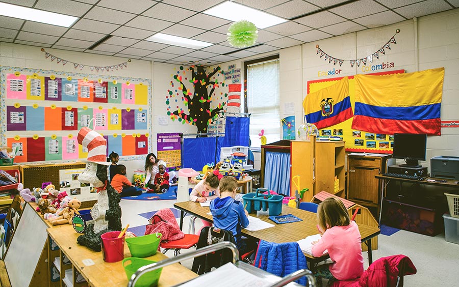 A global classroom at Martin Millennium Academy, a successful dual language school