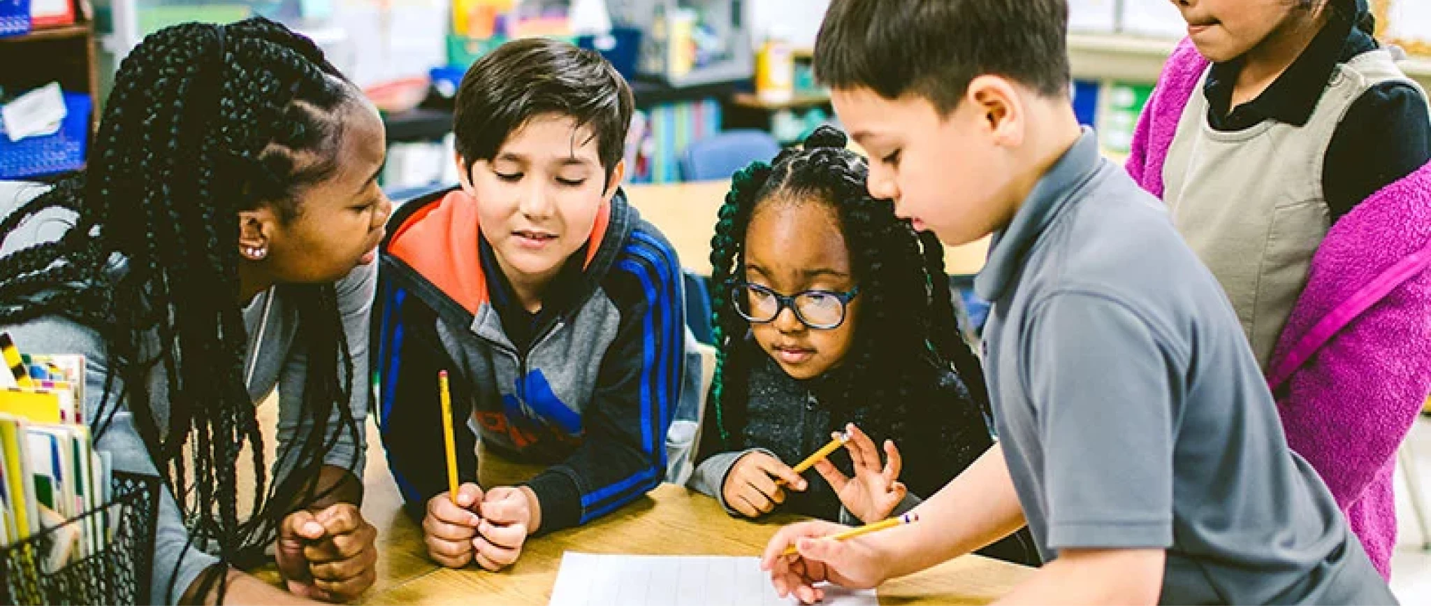 Students use critical thinking skills to brainstorm solutions for global issues