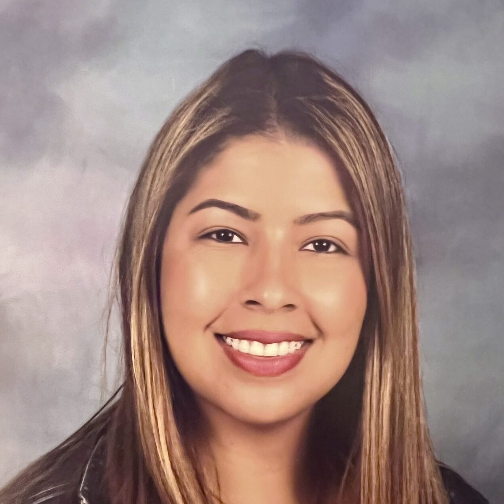 Smiling teacher from Colombia