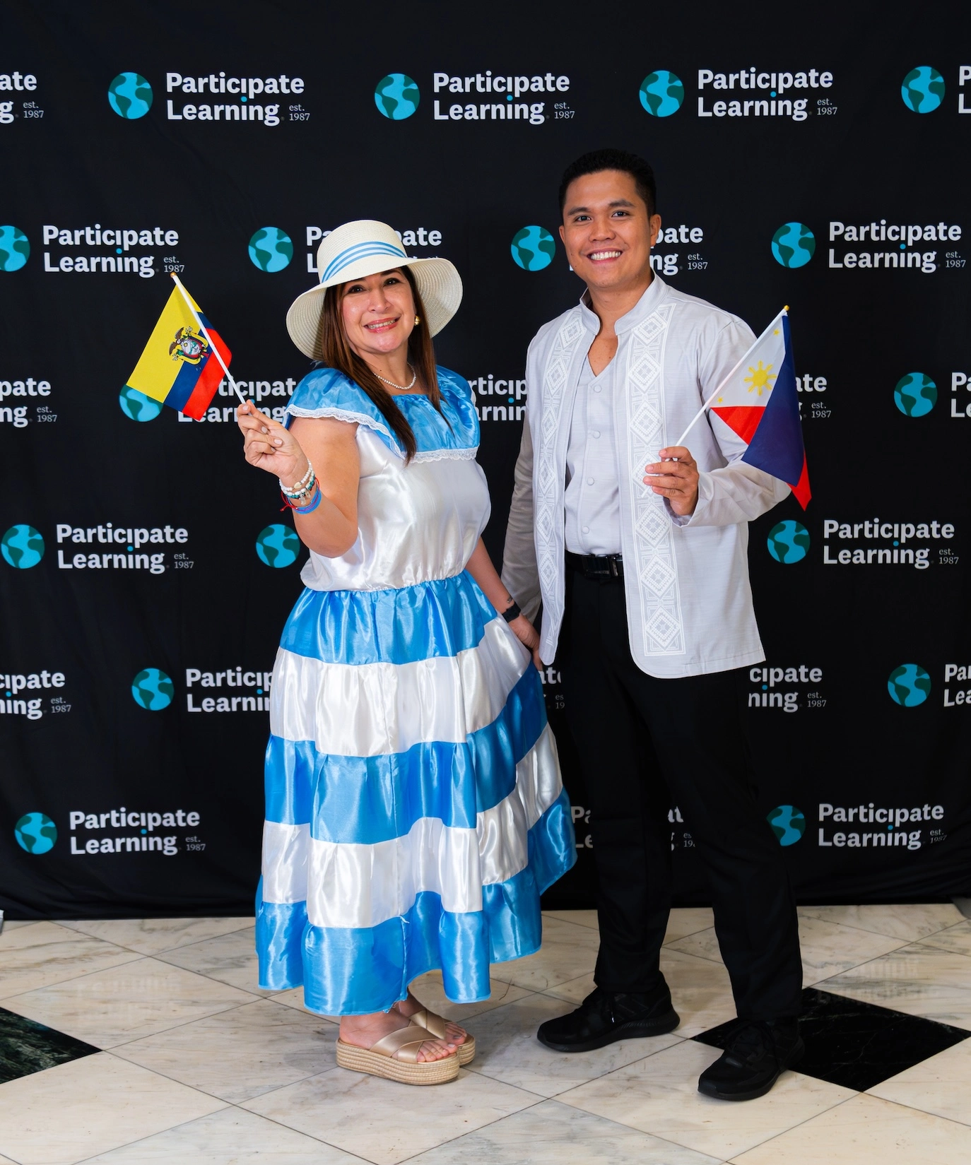 Educators from Ecuador participate in a group session at the Participate Learning orientation, preparing to teach in U.S. classrooms through the exchange program.