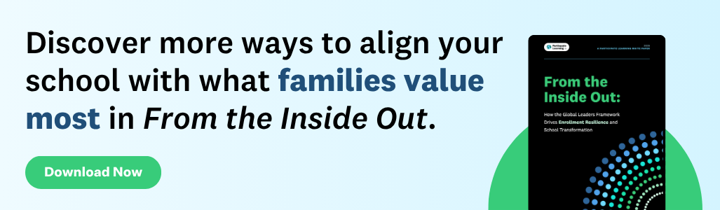 Discover more ways to align your school with what families value most in From the Inside Out. Download Our White Paper.